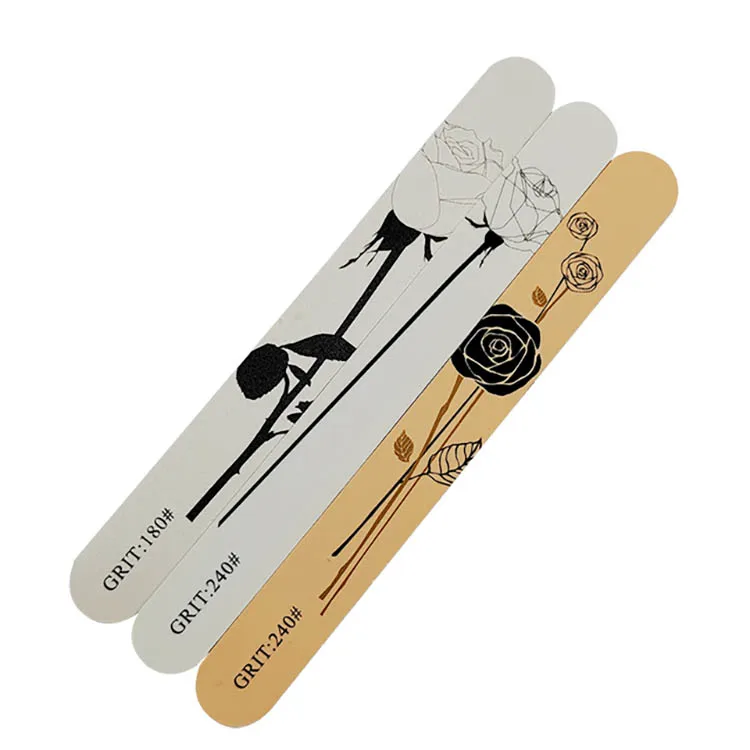 The new listing Double Sides Colorful lime  professionnel washable Nail File emery Board Custom Printed Nail File