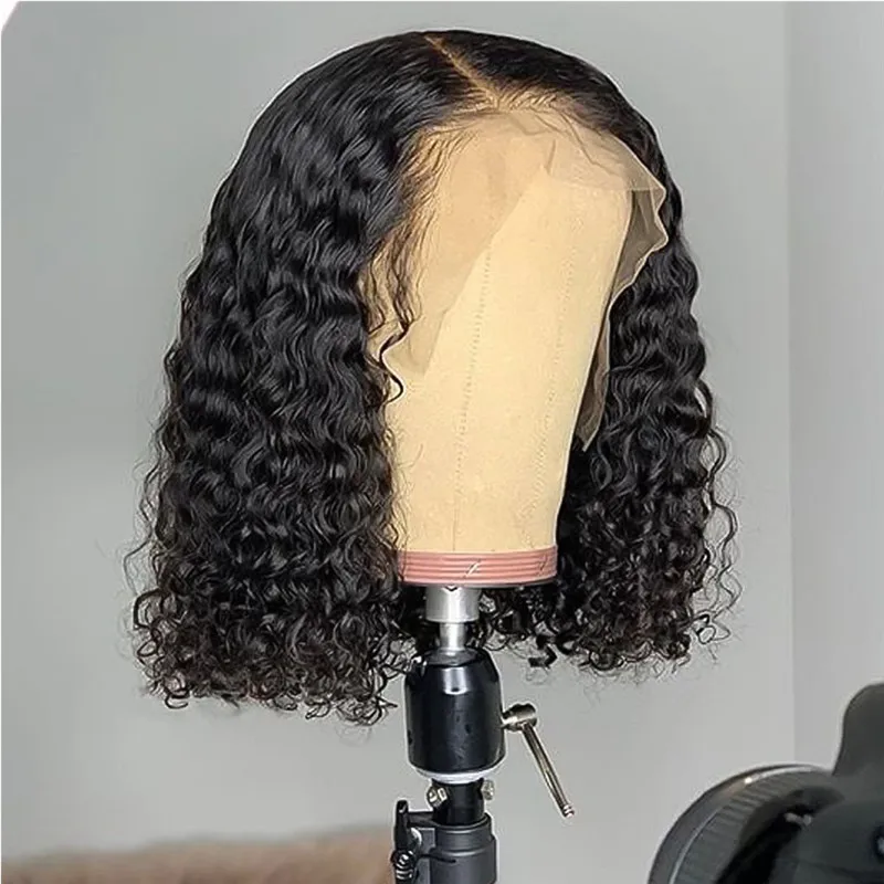 
glueless good 10A grade bob wig 180% malaysian jerry curly short virgin perruques human hair lace front bob wigs with baby hair 