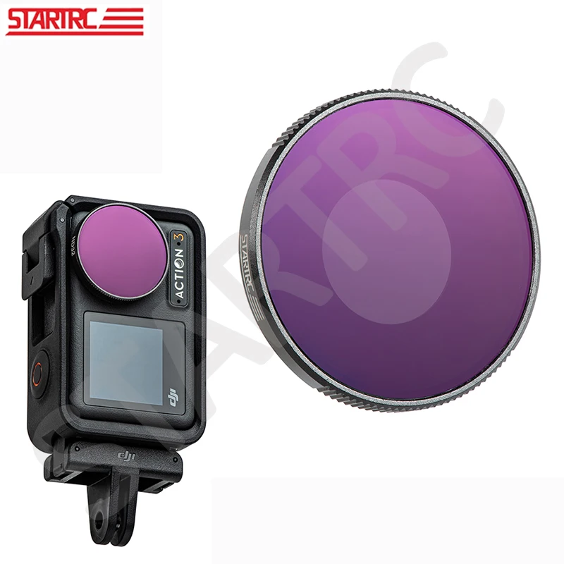 STARTRC 4PCS Set ACG optical glass profession ND16/32/64/CPL lens Filters DJI Action 3 for Sports Camera Accessories