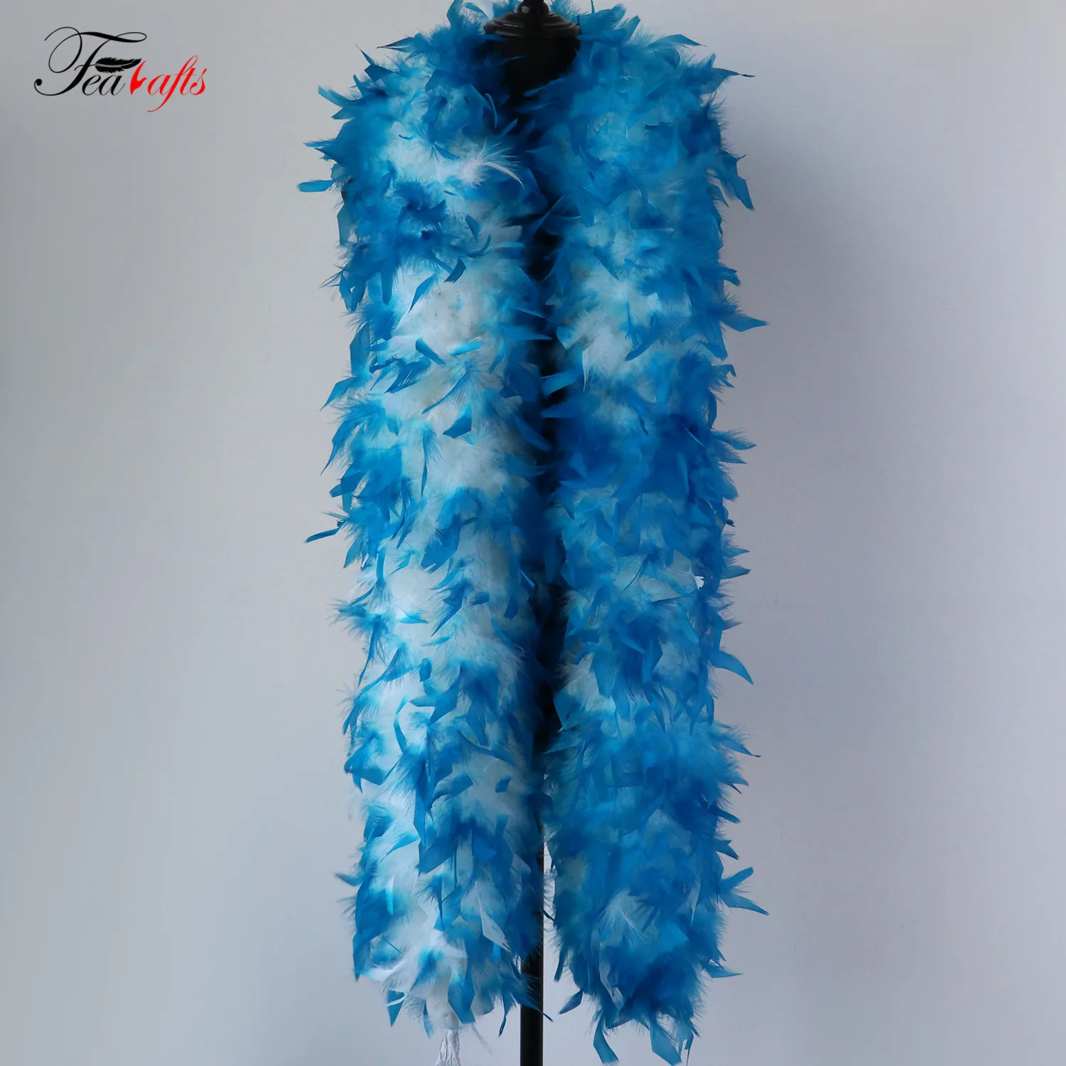 Artificial White And Pink Turkey Plumes Boa 120G Natural Chandelle Feathers Boas For Carnival Party Decoration Costumes