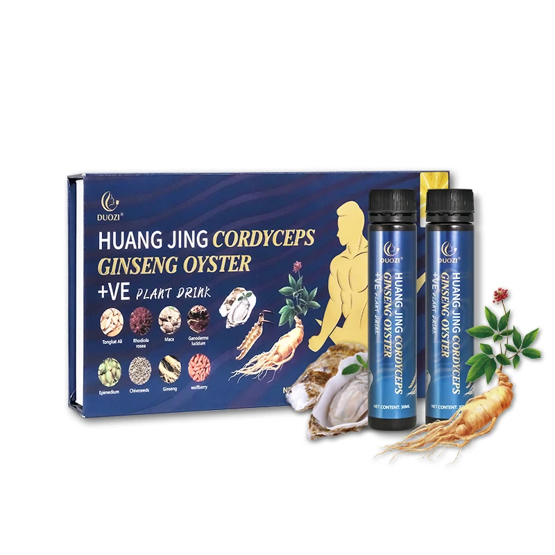 OEM ODM 10 Days Huang Jing Cordyceps Ginseng Oyster Men Power man power powder drink muscle strength promote energy