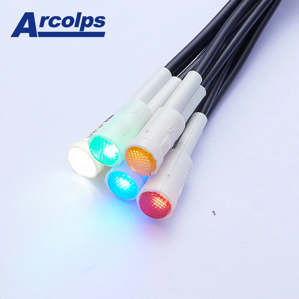 Arcolps 0295  8mm LED neon indicator lights lamp lights signal lights 6V/12V/24V/110V/230V/460V