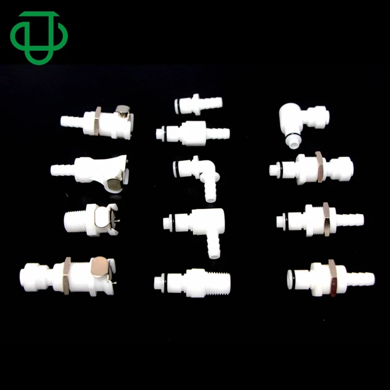 Factory Customize 6.35mmOD Straight Tube Port Male Connector Fitting Shut Off Valved 90 Degree Elbow Quick Disconnect Coupling