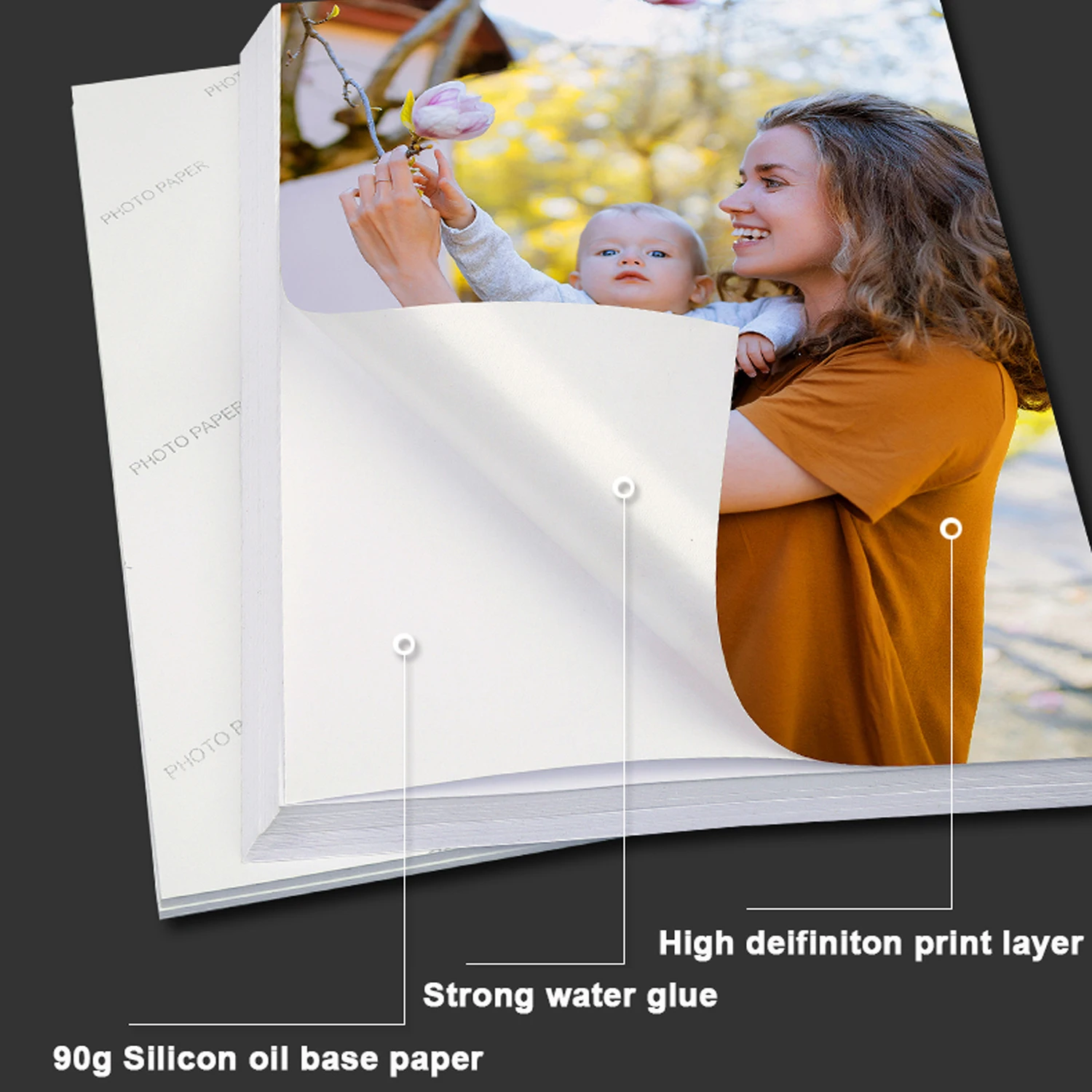 Adhesive Photo Copy Paper High Glossy A4 Photocopy Paper Brand for Inkjet Printer and Laser Printer