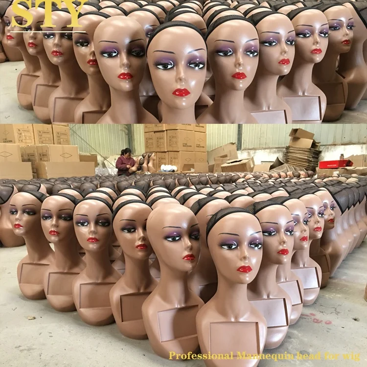 hot sale brown skin mannequin head realistic makeup mannequin head african american head mannequin