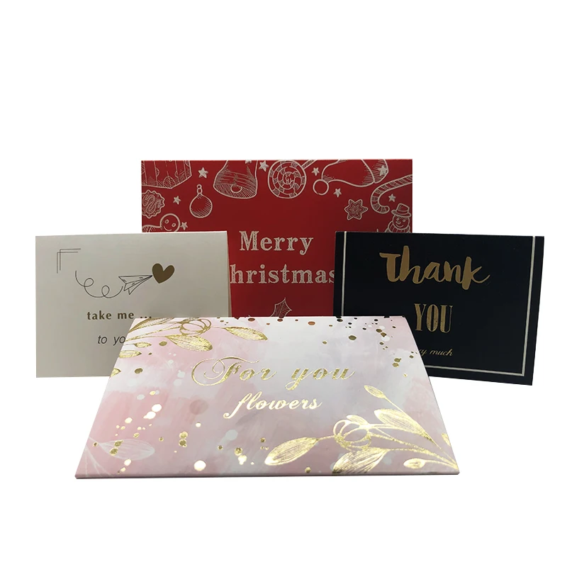 Wholesale Cheap Custom Printed Thanks giving Greeting Cards Creative Birthday Thank You Wishes Blank Postcards Mini Gift Cards