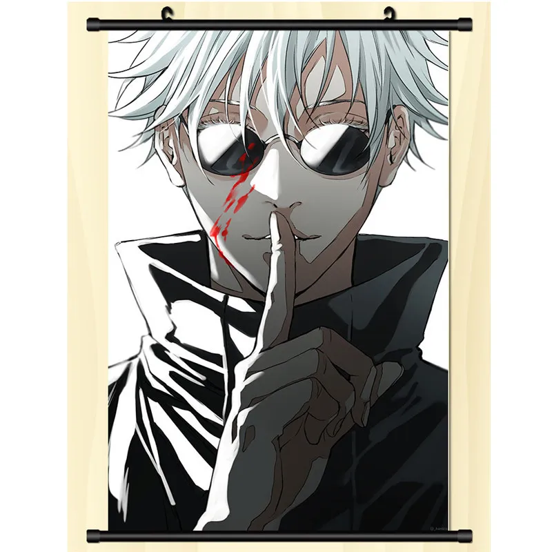 Cartoon Jujutsu Kaisen Anime Scroll Canvas Wall Hanging Painting Home Decor Itadori Yuji Anime Poster Wall Art Room Decor Gift