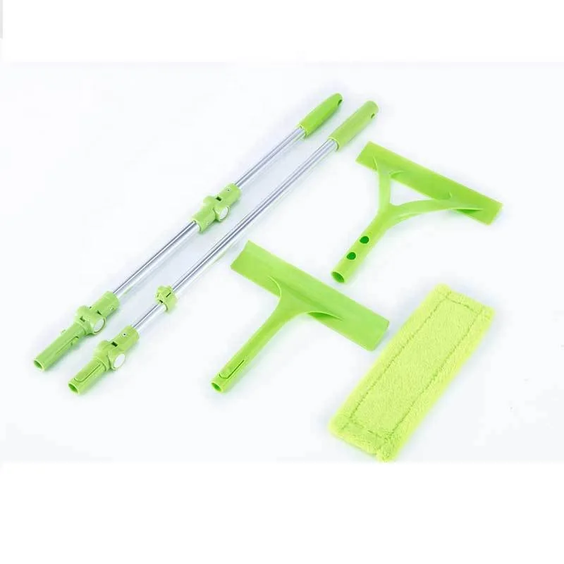 multifunction high-rise retractable U shaped rod double sided glass wiper cleaner window brush
