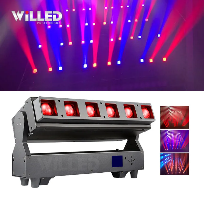 Beam Moving Head Light Dmx Matrix Rgbw Pixel 6x40w beam Zoom Wash Led Bar lights