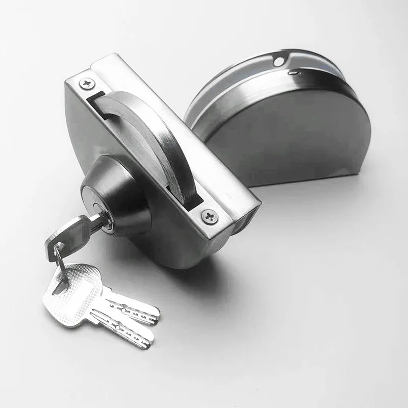 Multiple types glass door half-round lock stainless steel frameless glass door central lock hardware for office hotel bathroom