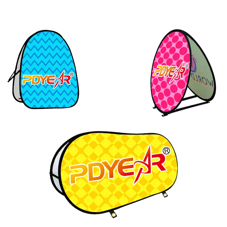 Free Design Outdoor roads golf race advertising custom logo full color print horizontal round vertical pop up a frame banner