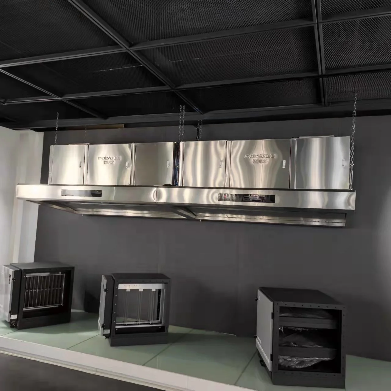 POLYGEE ESP Ductless Stainless Steel Self Cleaning Industrial Kitchen Exhaust Chimney Commercial Range Hood
