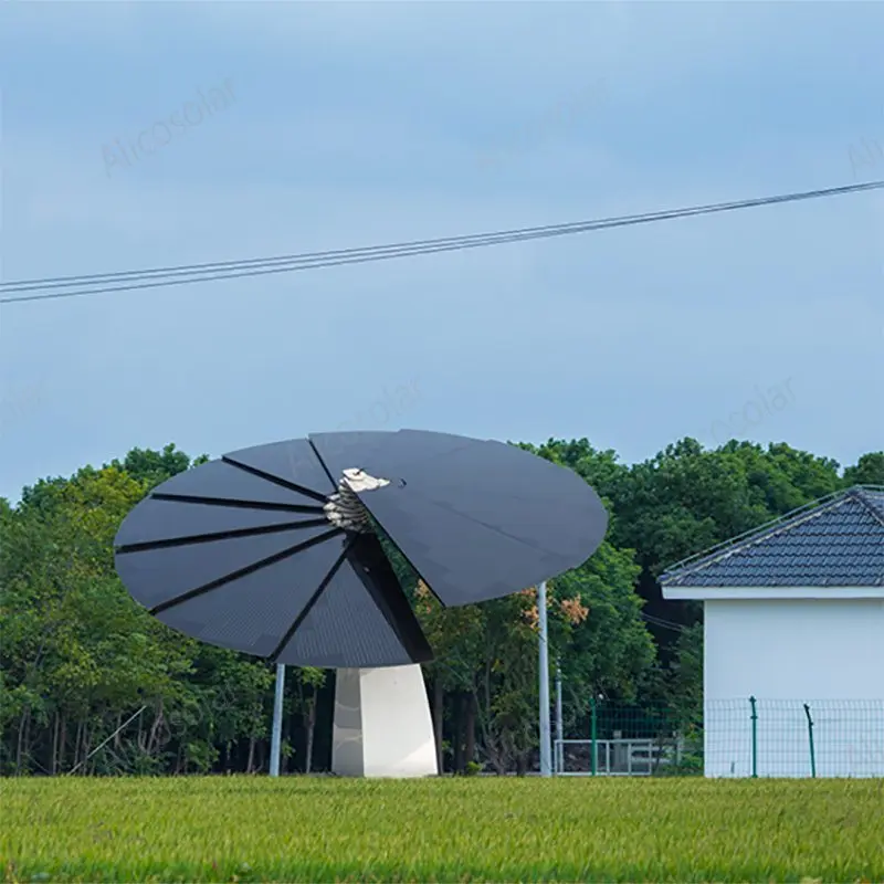 1.4kw с фиксированной осью PV подсолнухи Солнечный зонтик энергосистема в парке университетское шоу
