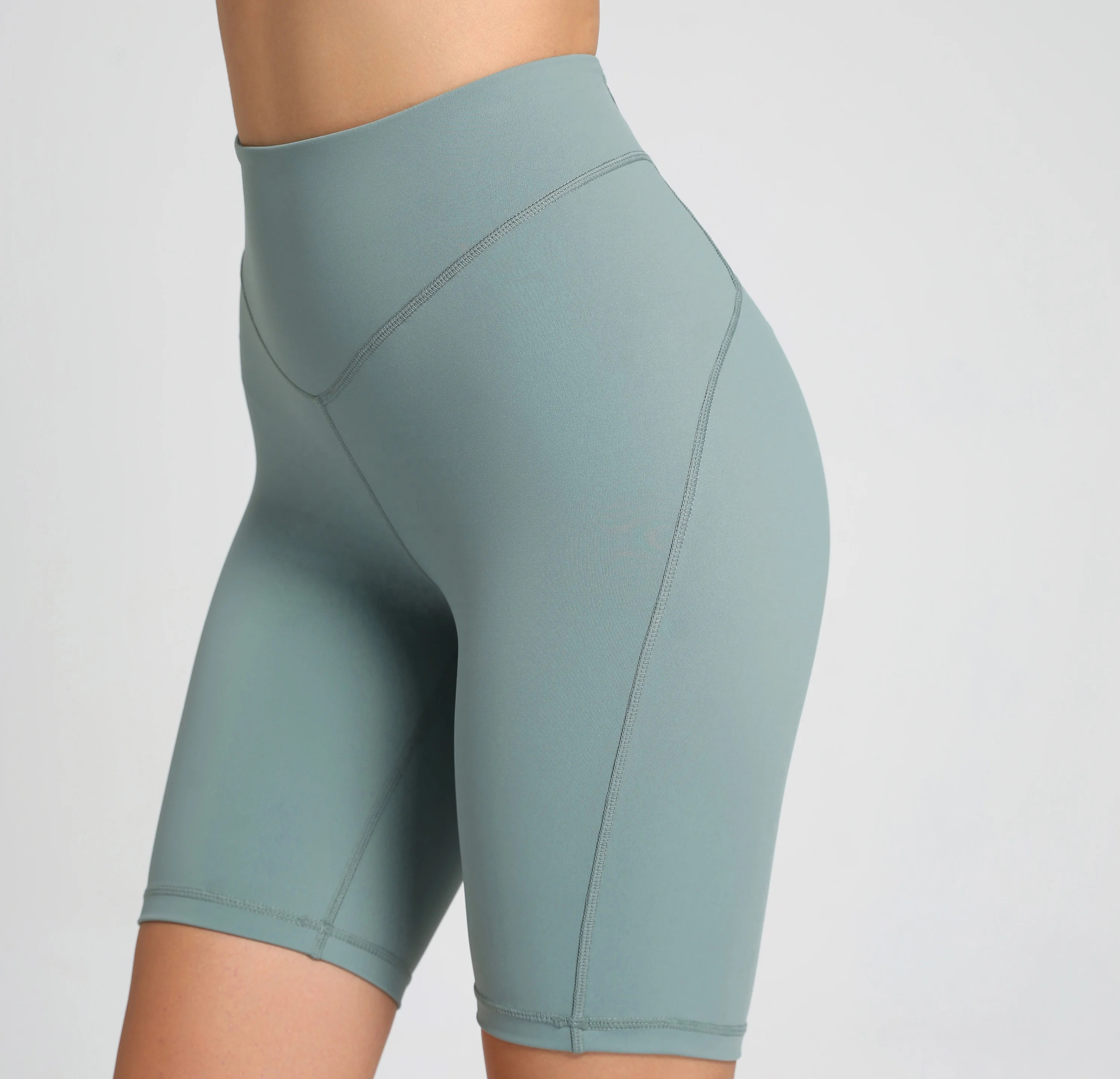 2024 Women Yoga Shorts with Pockets High-Rise Short  V Shape Yoga Shorts Spandex Athletic Short Private Label Running shorts