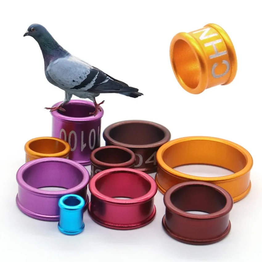 Pets accessories Customized aluminum multi Size ring Bird ring