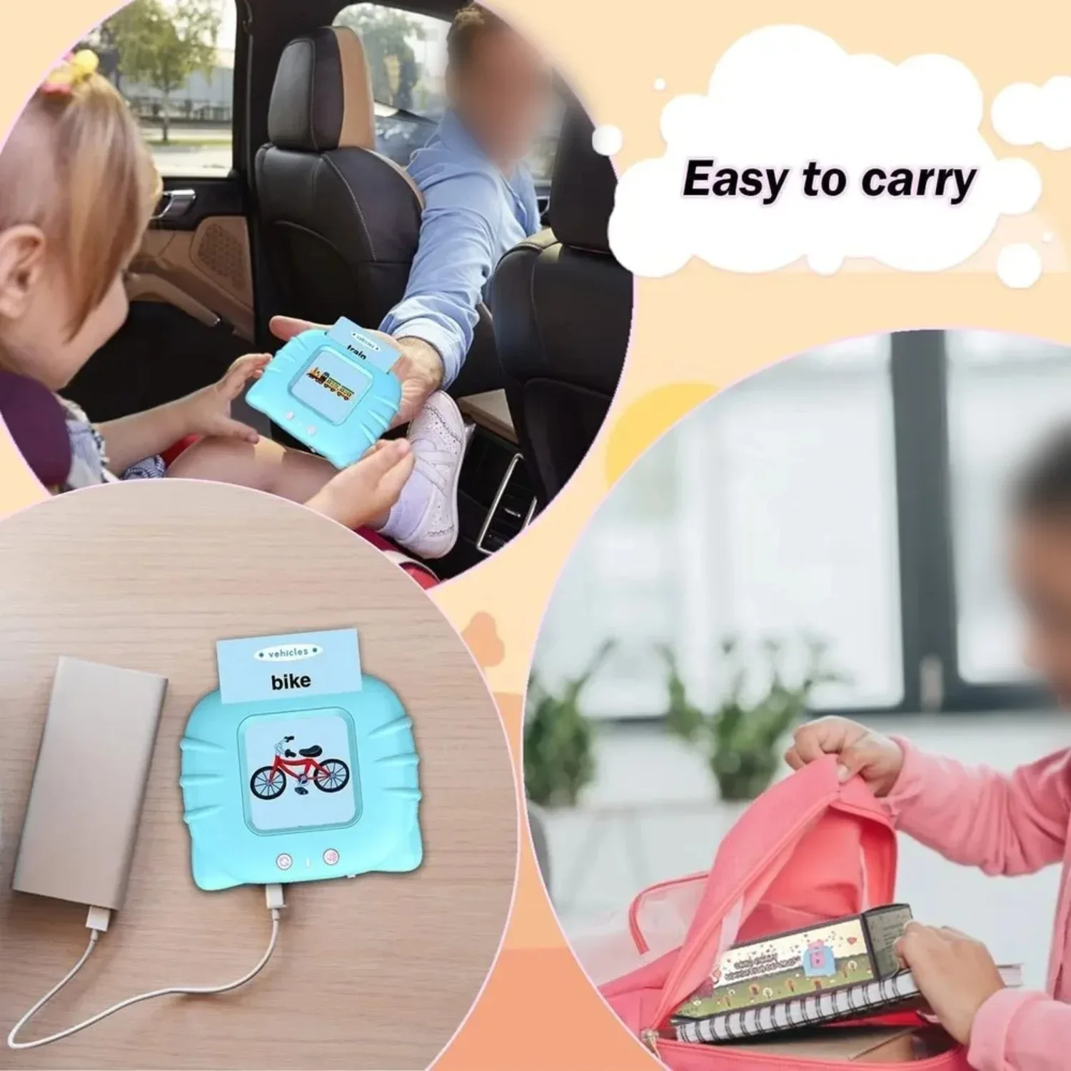 Children Intelligent Learning Card Machine Early Educational Electric Kids Language Card Reader Words Reading Toy