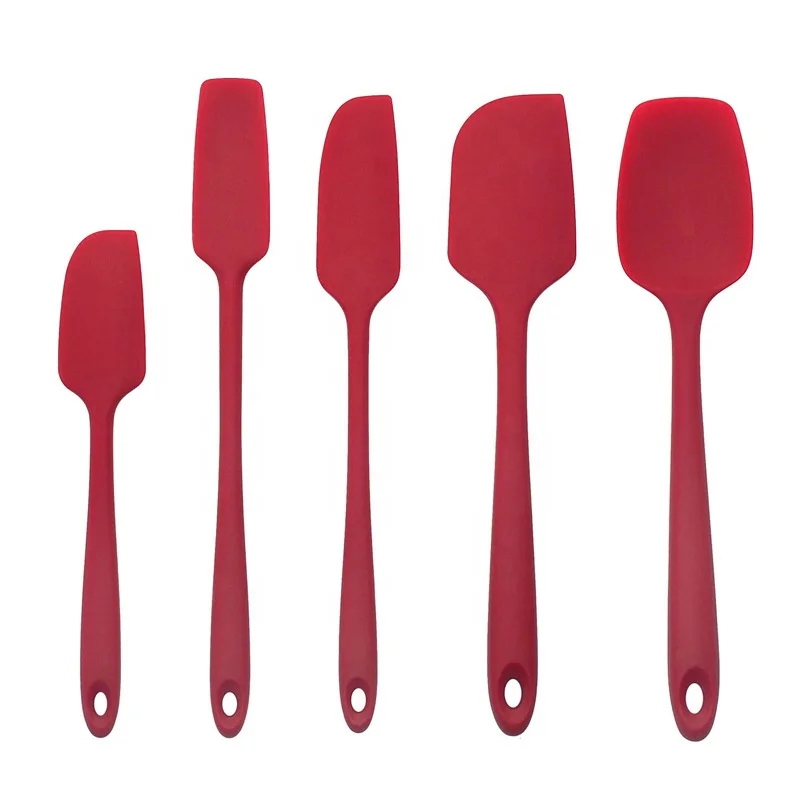 Hot Scraper Customize Custom Logo Solid Cost-effective Silicone Spatula Kitchen Tool Scraper Silicon Dough Scraper