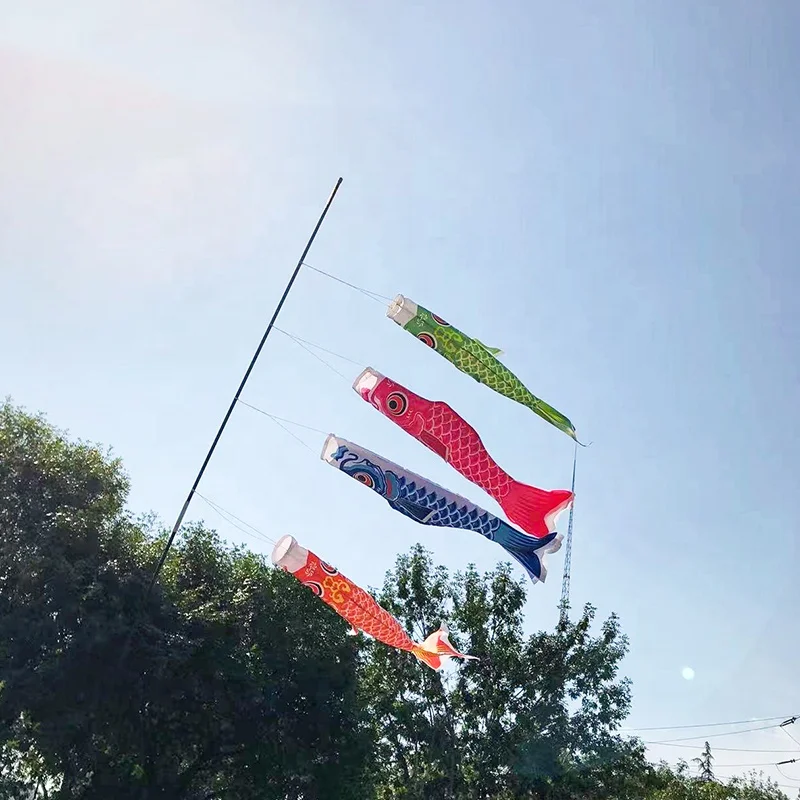 Factory Direct Cartoon Animal Kites Carp Windsock Streamer Japanese Carp Flag Kites