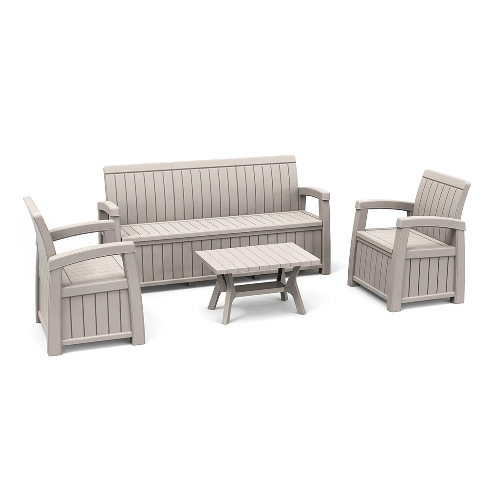 Outdoor garden bench with storage patio storage bench