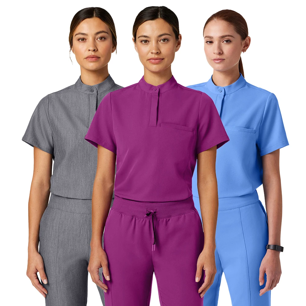 YUHONG Fashionable Scrub Uniform Set Cheap Surgical Medical Scrubs Medical Polyester Rayon Spandex Fabric for Nursing Scrubs