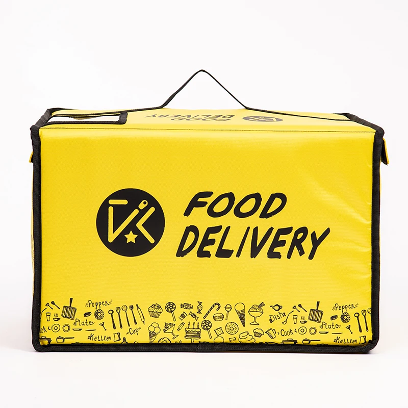 Tarpaulin Aluminum Grocery Cool Carry Food Delivery Bags Reusable Thermal Insulated Cooler Bag