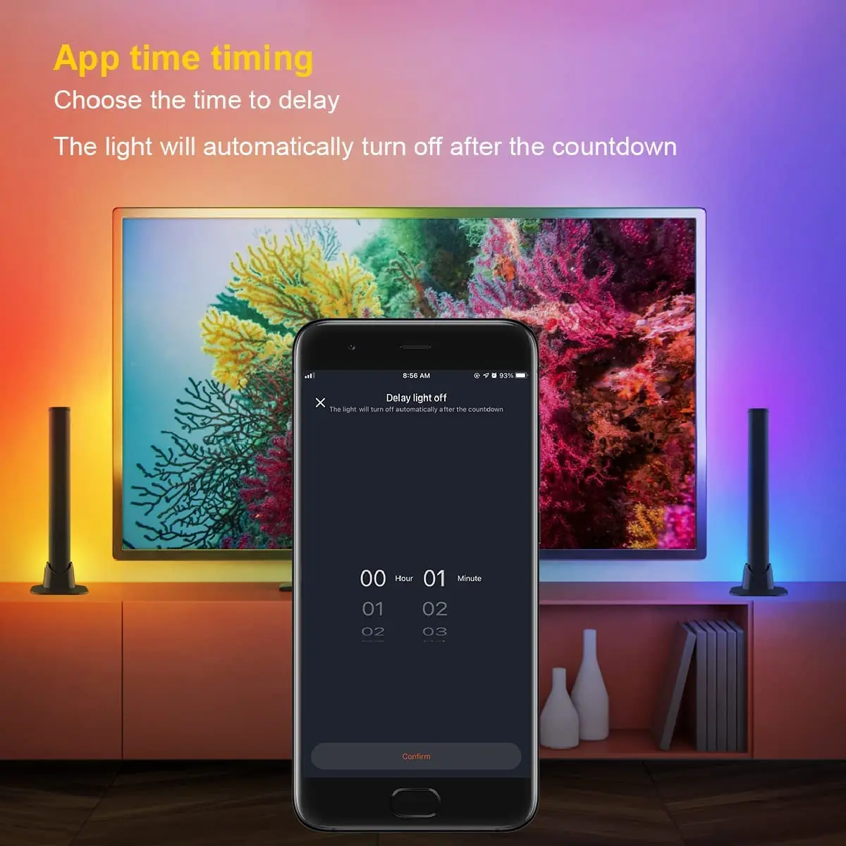 Ambient Lamp Voice APP Control Gaming table lamp RGB Music Level Indicator Pickup Rhythm light Smart sound activated lighting