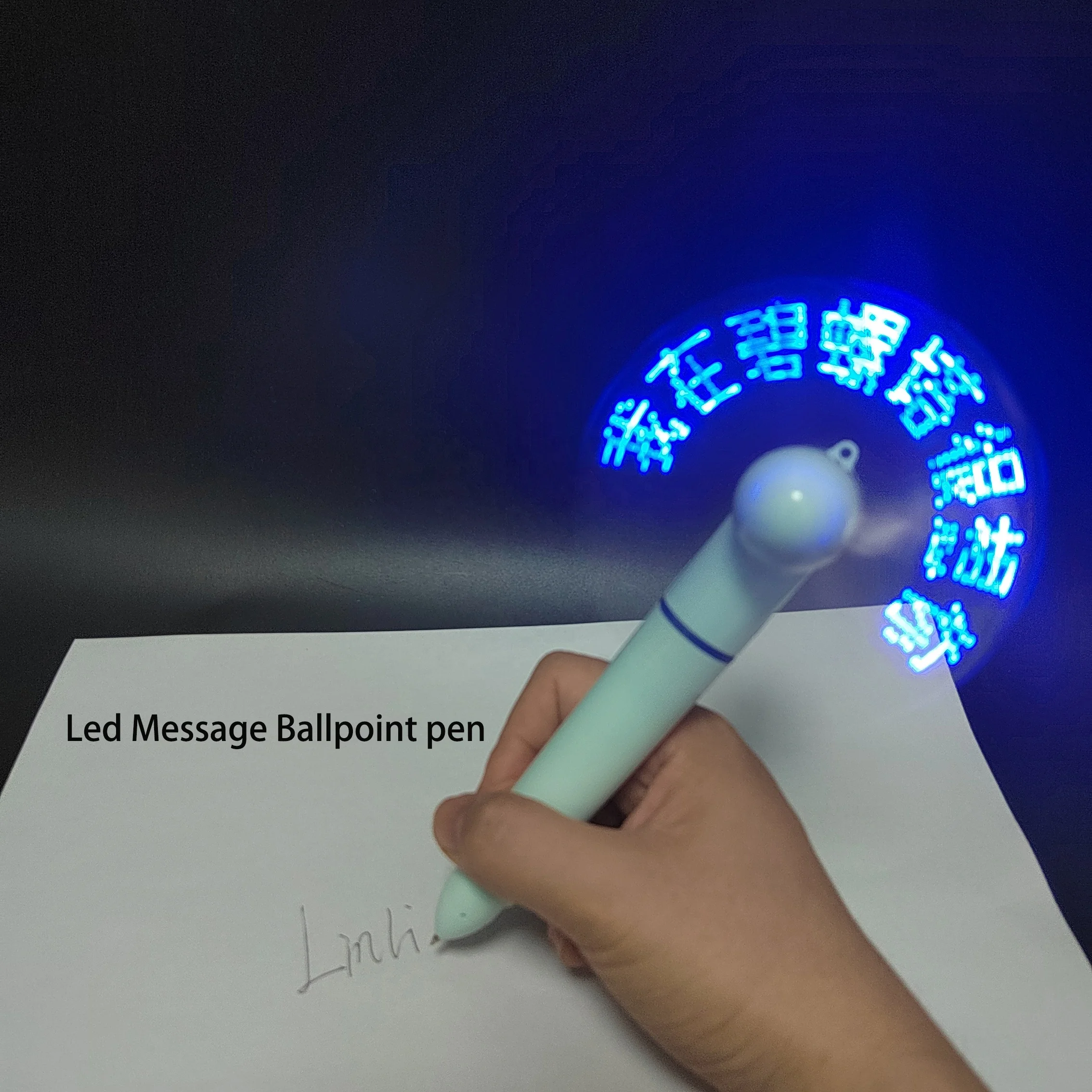 LINLI USB Rechargeable Ballpoint Pen With LED Message Display Scrolling Message Pen Promotional LED Light Up Custom Message Pen