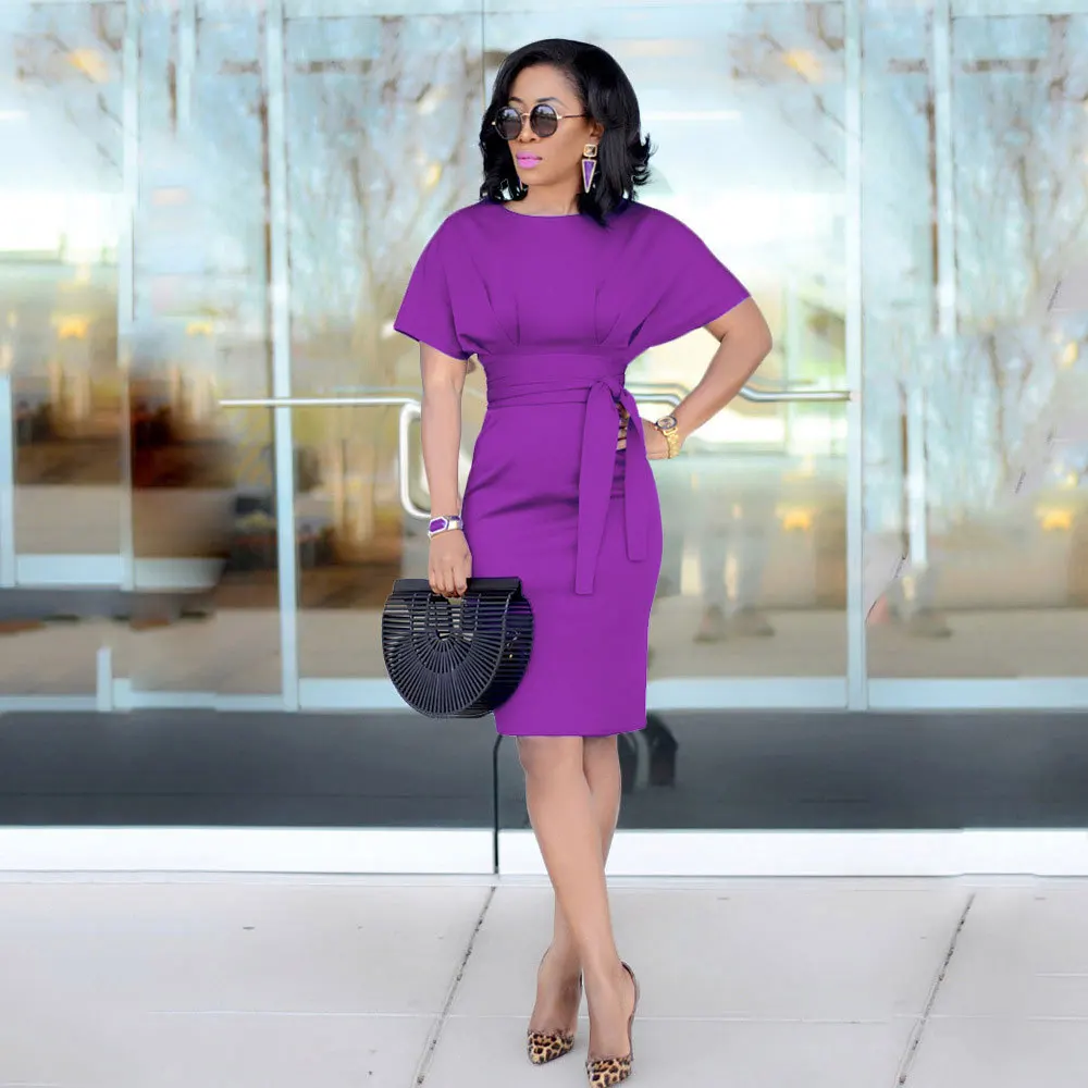 LLDRESS 2022 Wholesale 5 Colors Bodycon Dress Long One Piece Skirt For Office Ladies