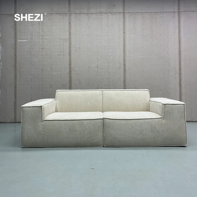 Современный вакуумный прессованный диван SHEZI модульный из губки с тофу для гостиной