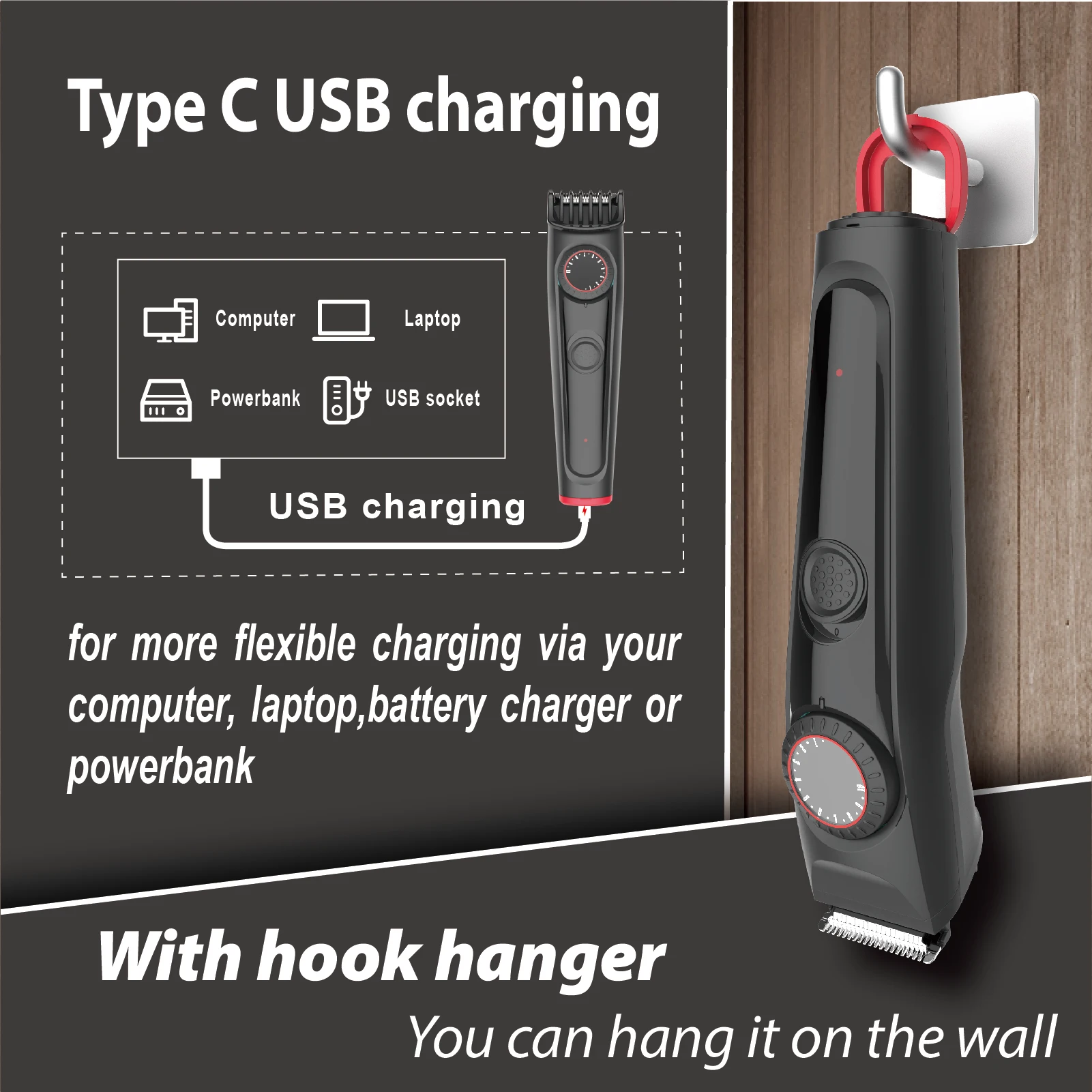 Hot Sale Hair Cutting Machine Rechargeable Professional Cordless Electric Hair Trimmer & Clippers for Men