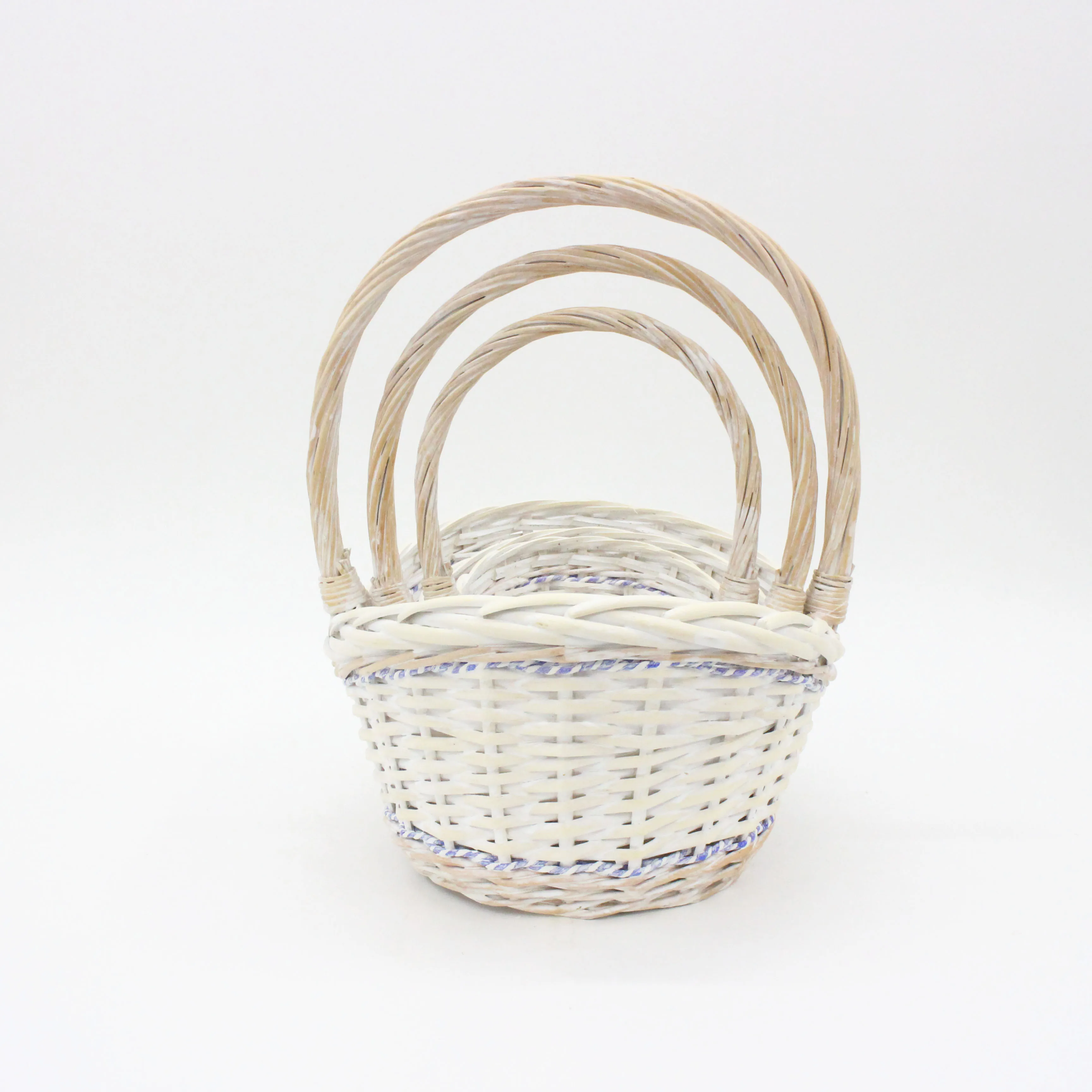 Заводская цена натуральная ивовая Смешанная тканая Цветочная корзина новая для хранения ручной работы