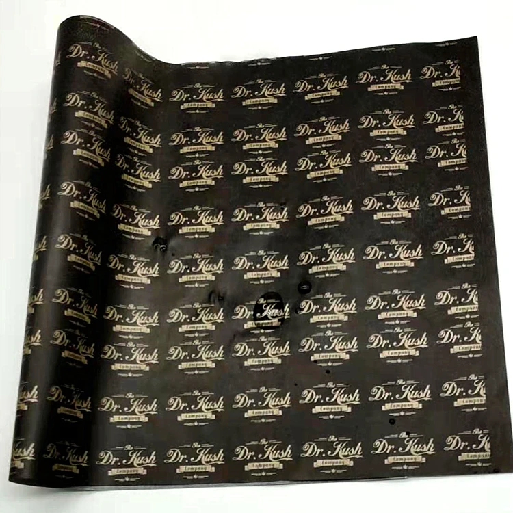 
Custom gold logo black paper printing parchment paper for food wrapping candy wrapper Cheese cake wrapping 