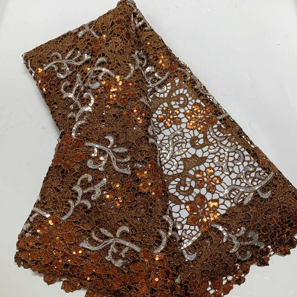 OK4017   Guipure Cord Lace Fabric 2024 High Quality Pure Color African Guipure Cord Lace for Sewing Luxury Evening Party Dresses