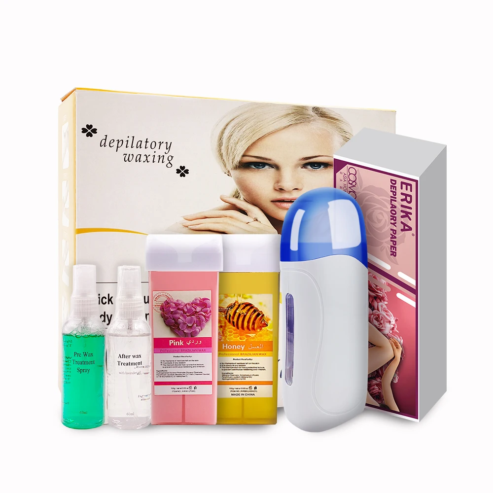 6-in-1 Professional Home Waxing Kit: Complete Roll-On Hair Removal System for Effortless Waxing