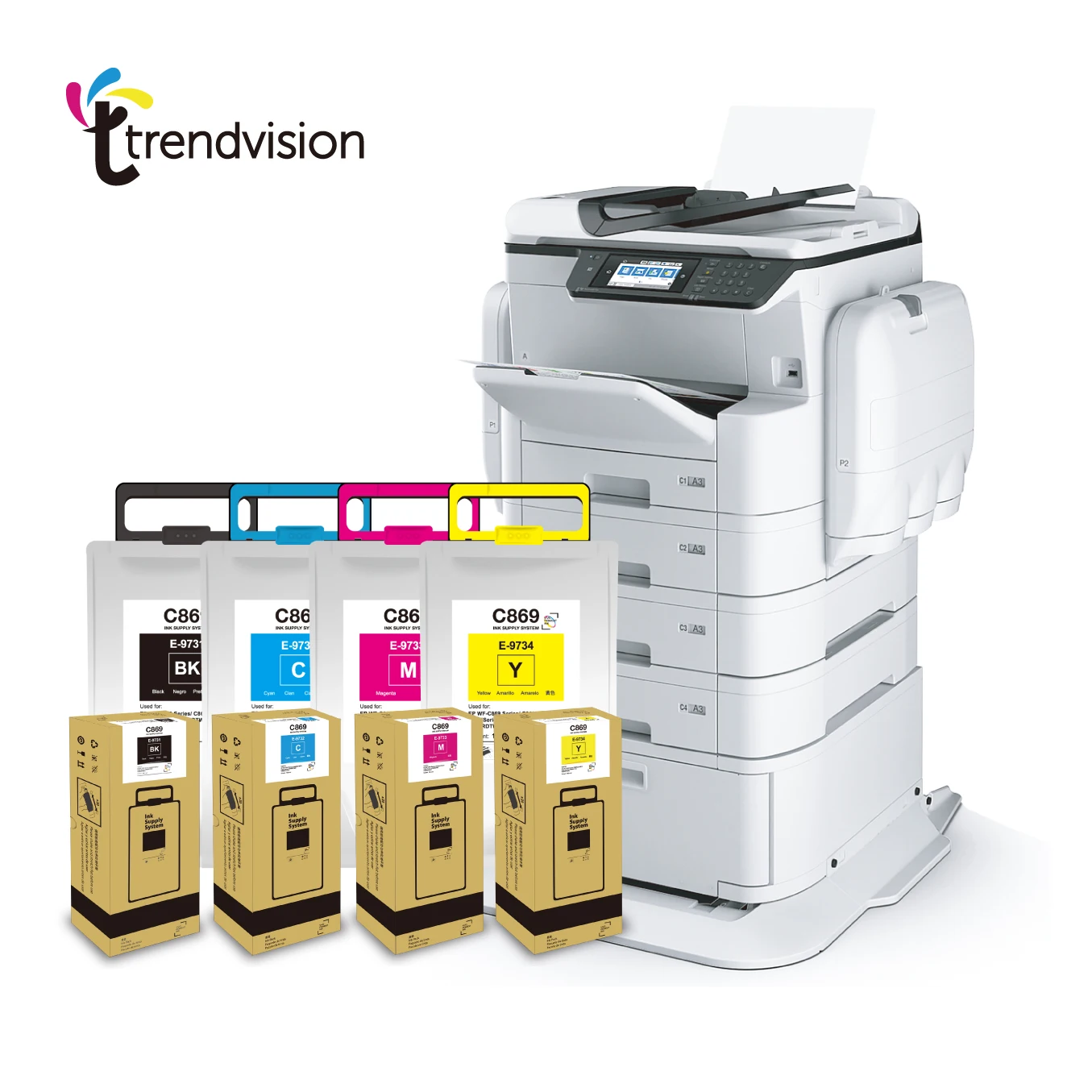 Trendvision EP WF-C869 Series C869RD3TWFC C860 Series Continuous Ink Supply Systems For Epson WorkForce Pro Printers CISS