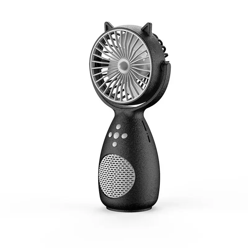 rechargeable stand power mini cartoon fan speaker charging small fan