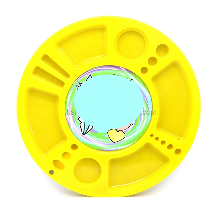 New Design Custom Logo Recharging Rotating Led Serving Tray Multifunction Plastic Spin Rolling Tray With lights