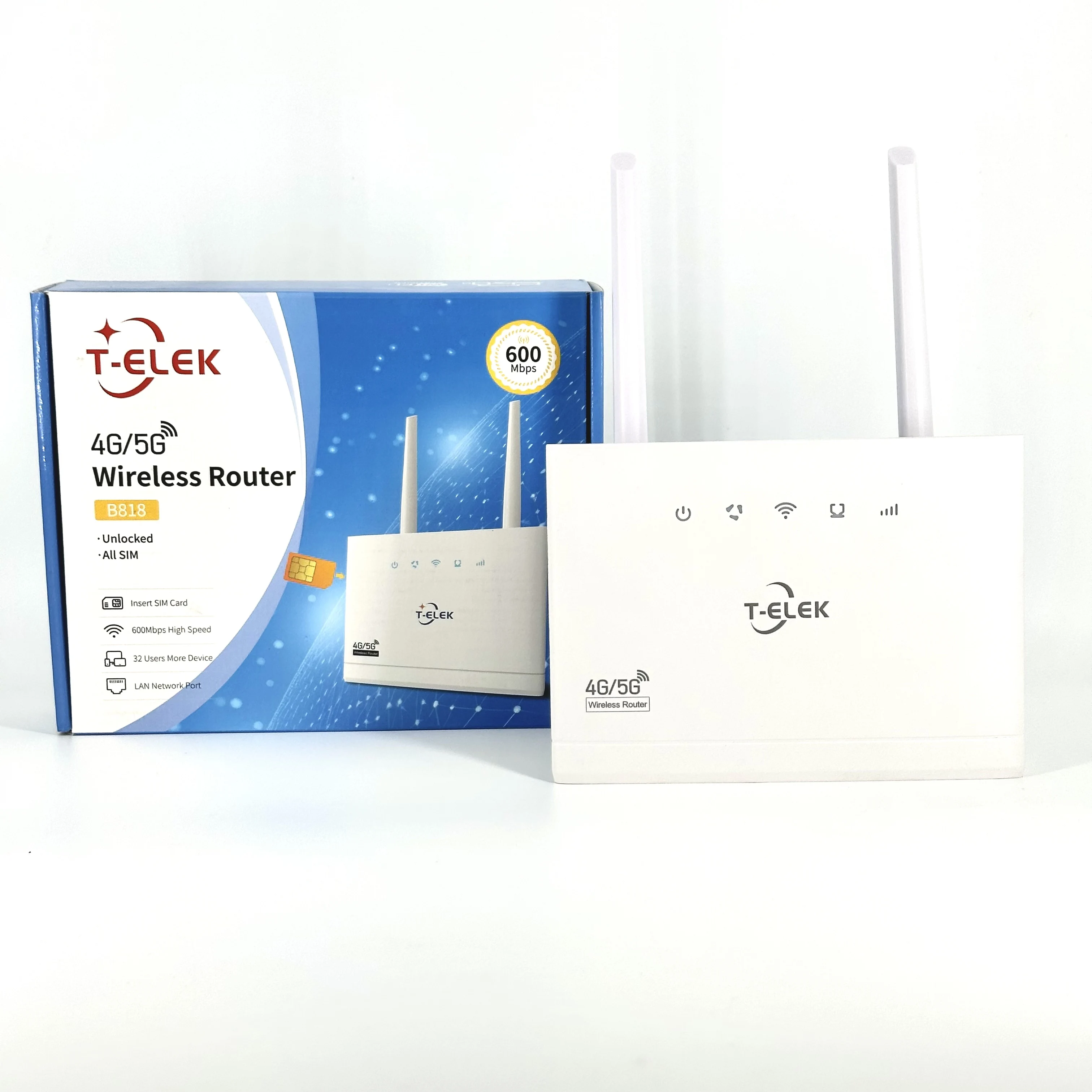 T-ELEK B818 4G CPE LTE Лидер продаж портативный беспроводной маршрутизатор 300 Мбит/с Wi-Fi шлюз слот для SIM-карты модем домашнего использования