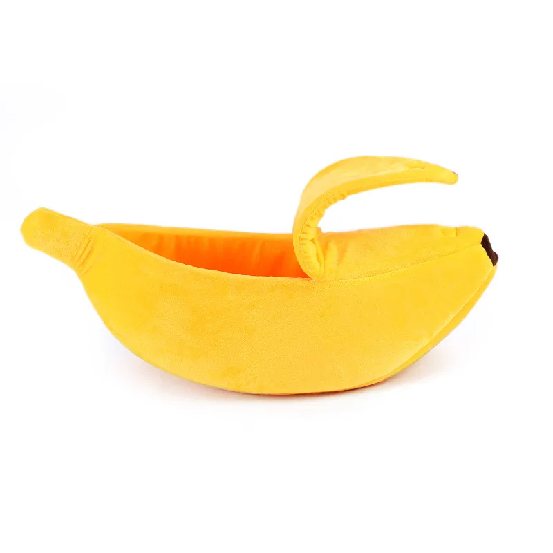 Customizable logo for semi enclosed pets winter warmth safety cats nursing dog bananas bed nests with flip cover