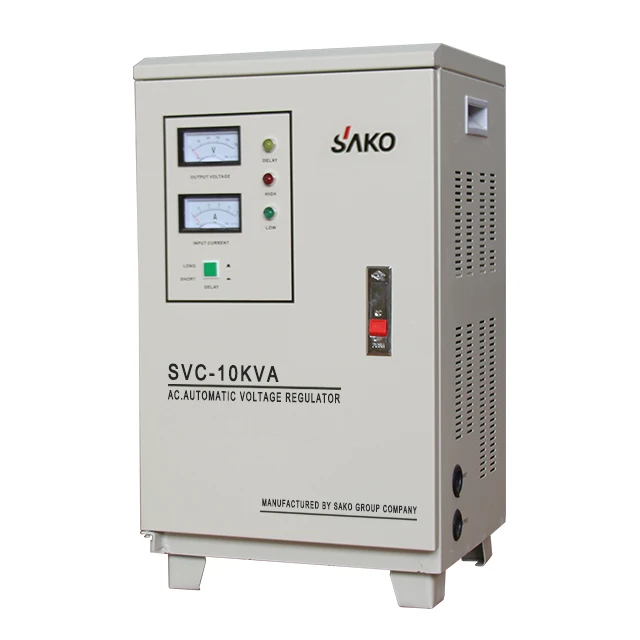 10KVA Copper Voltage Regulators/stabilizers Servo Motor 220V Ac Stabilizers For Avr Automatic Voltage Regulator 150V-250V Custom