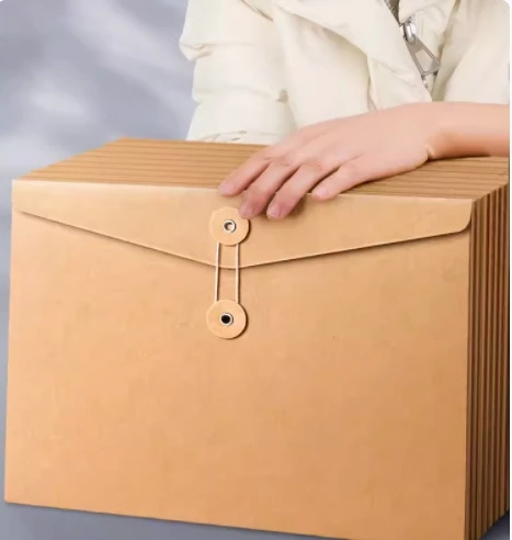 Kraft Paper Envelope with Zip Ties and Buttons, logo and Text Added