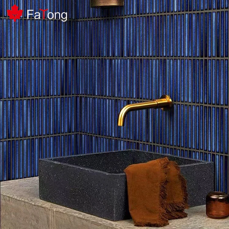 Foshan FaTong modern decorative ceramic tile dark green hand made ceramic wall tile mosaics wall