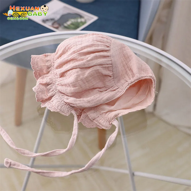 Wholesale Custom Logo Girls Cotton Hats Pure Color Baby Hat Unique Design Bucket Hat For Baby