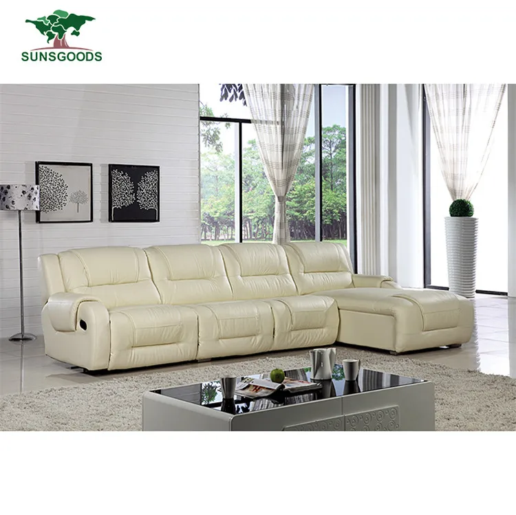 Factory Wholesale Modern Corner Sofa Bed Leather,Reclining Leather Sofa Bed