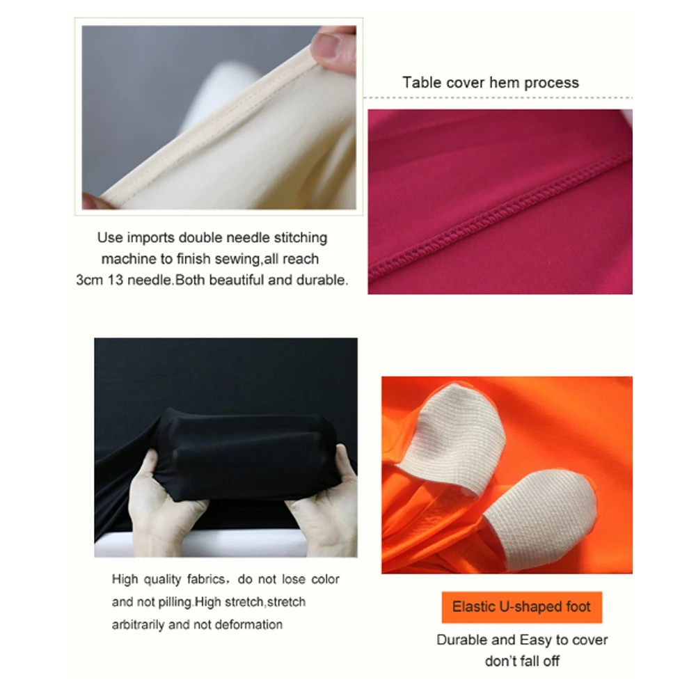 Стрейчевый спандекс 60 дюймов Круглая скатерть накладка скамья покрытие стола завод-производитель для свадьбы украшение выставки
