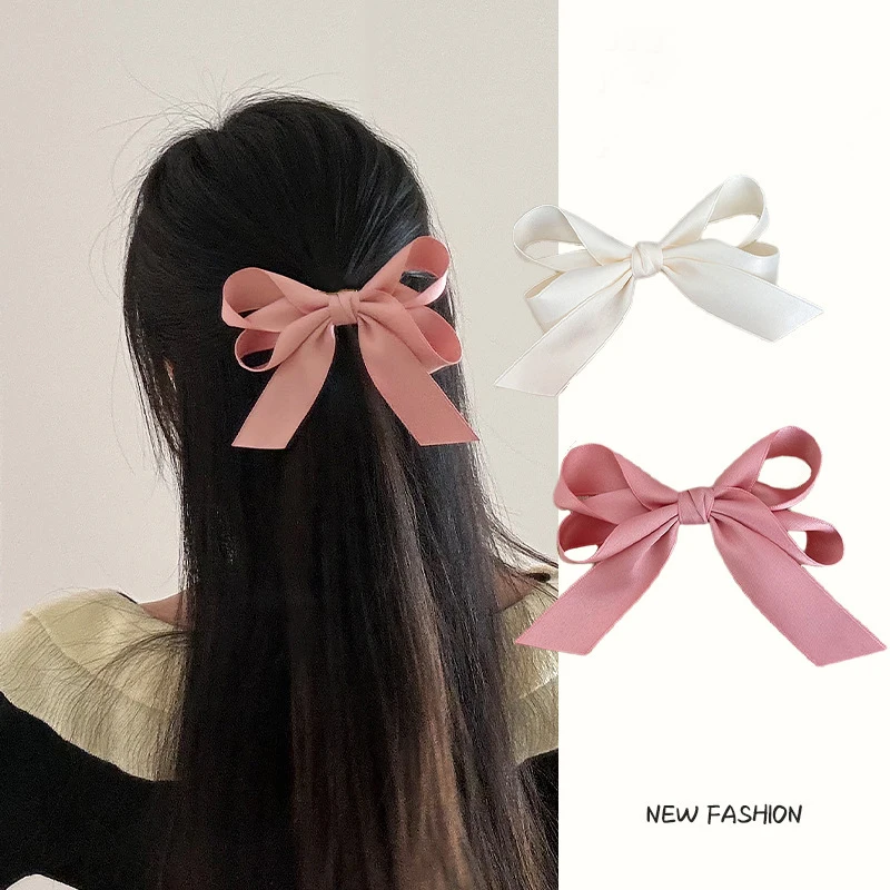 Fashion Fabric Bow Hairpin for Women Girls Large Ribbon Clips knot Barrettes Female Accessories(HA001)