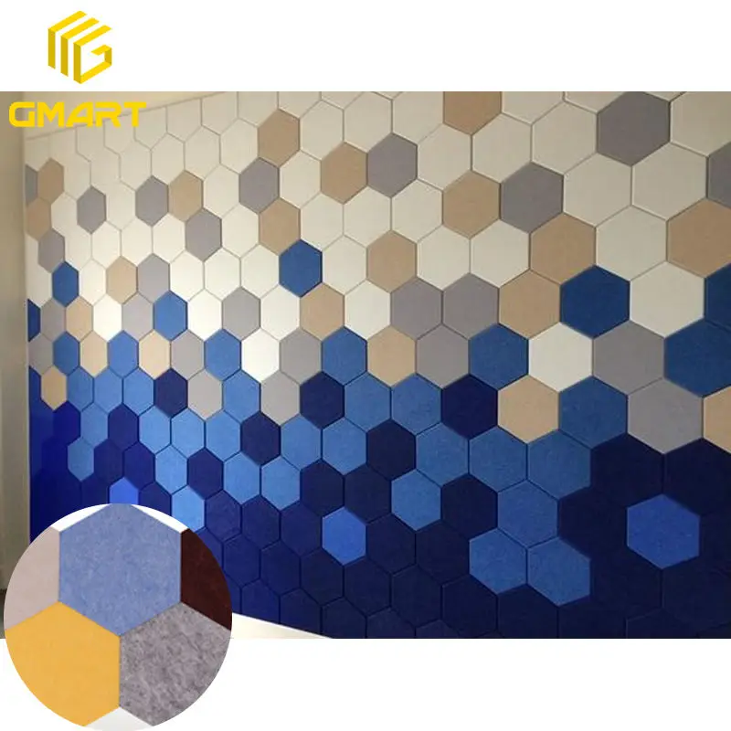 GoodSound Australia Market Polyester Felt Pet Hexagonal Soundproof Theatre Wall Anti Sound Acoustic Panels For Outdoor