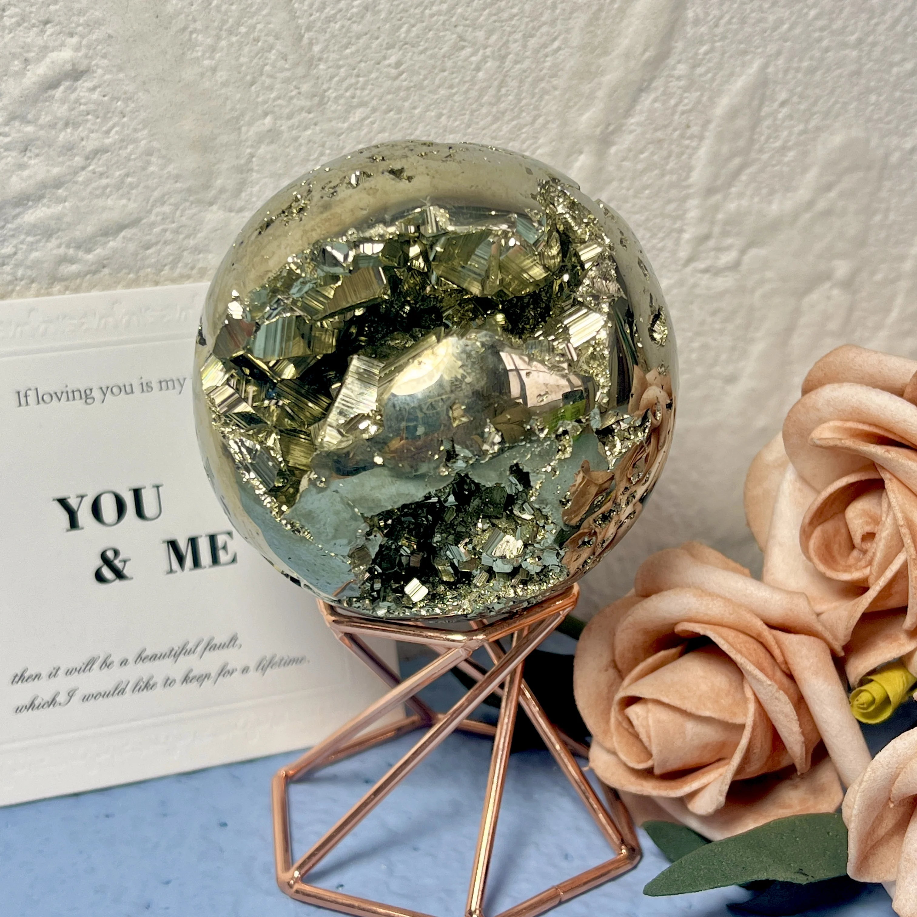 Wholesale Natural High Quality Healing Druzy Pyrite Sphere Pyrite Quartz Crystals Ball For Decor