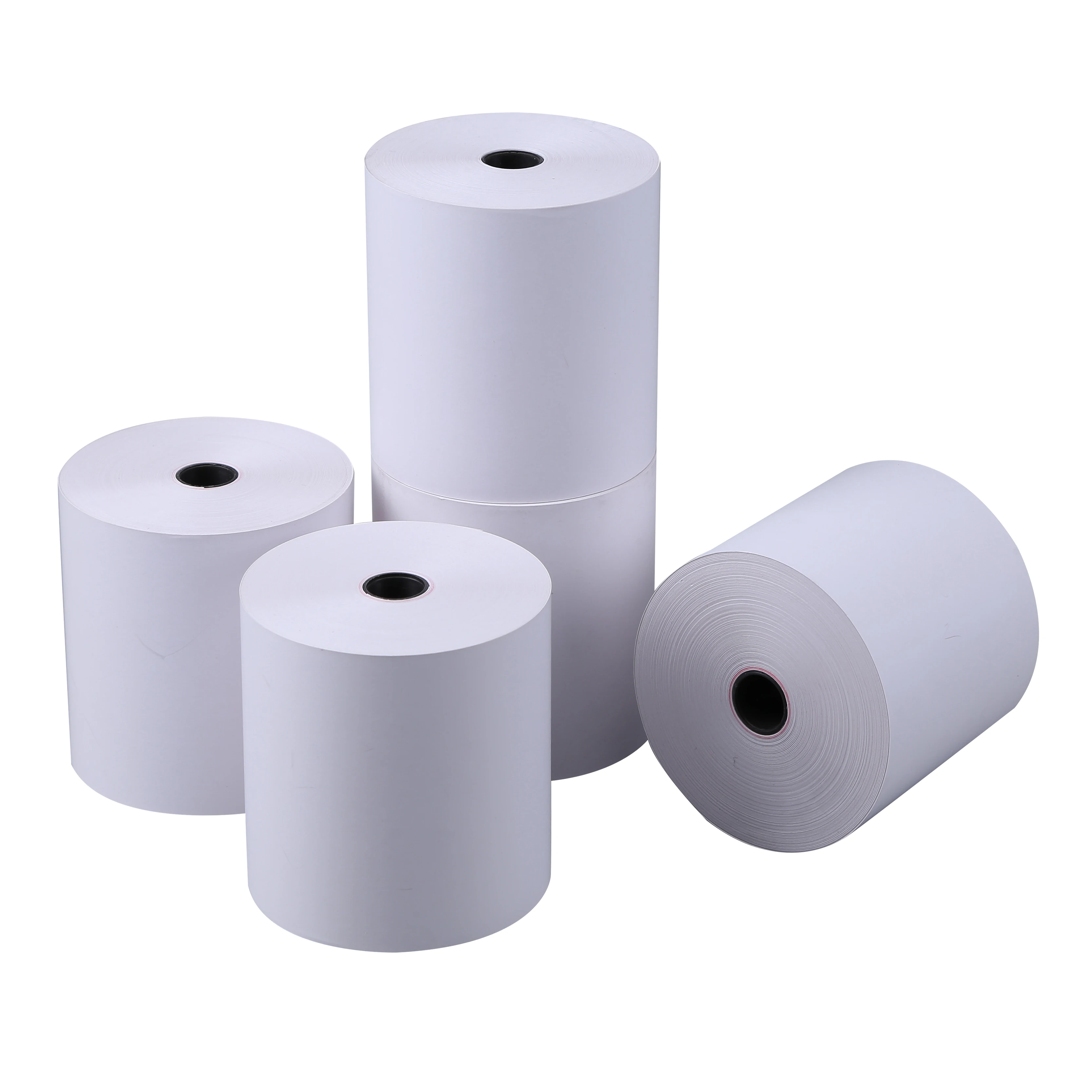 Waterproof And Oil Proof Aper Cash Register Rolls 100% Wood Pulp White 80*80 ATM Pos Printed Thermal Paper