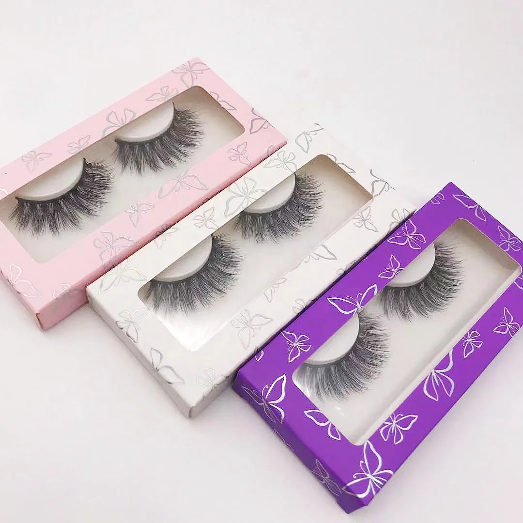 
Wholesale vendor premium faux mink eyelashes 3d private label eyelash silk custom logo false lashes free butterfly case 